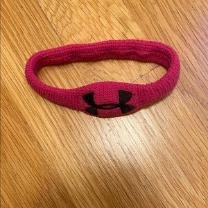 Under Armour Hot Pink Knit Athletic biceps band  with Black Logo.